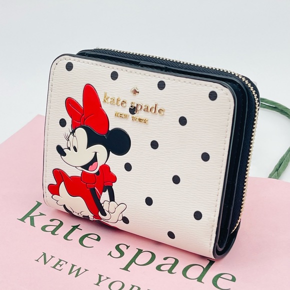 Kate Spade X Disney Minnie Mouse Zip Corner Wallet - Picture 3 of 9